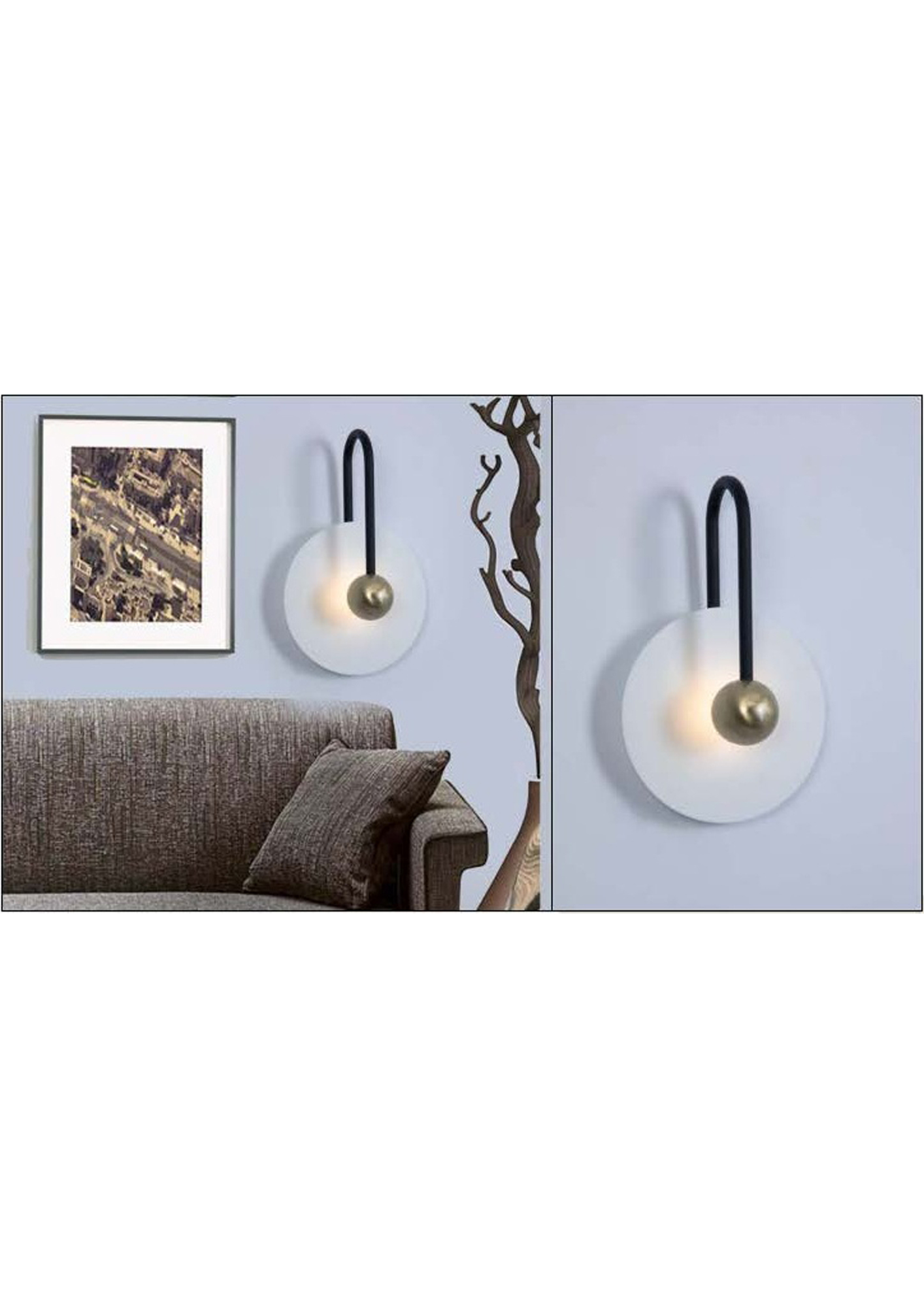 Beyond Lights - Brass Disc Sconce- GL